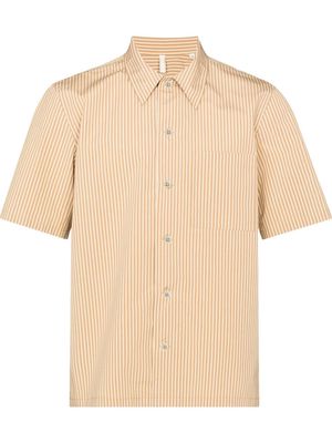 Sunflower Spacey striped short-sleeve shirt - Neutrals