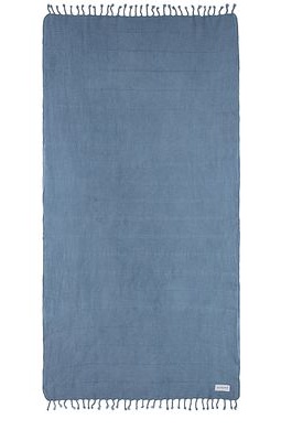 Sunkissed Mykonos Sand Free Beach Towel in Blue.