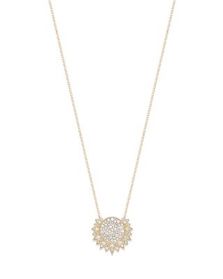 Sunlight 18k Rose Gold Diamond Pendant Necklace