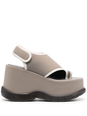 Sunnei 110mm touch-strap wedge sandals - Brown
