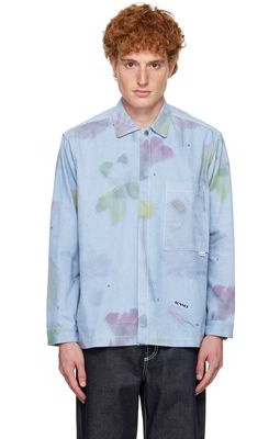 Sunnei Blue Printed Denim Shirt