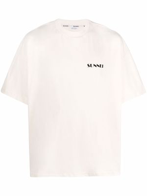 Sunnei boxy logo-print T-shirt - Neutrals