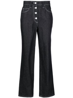 Sunnei button-fly flared jeans - Black