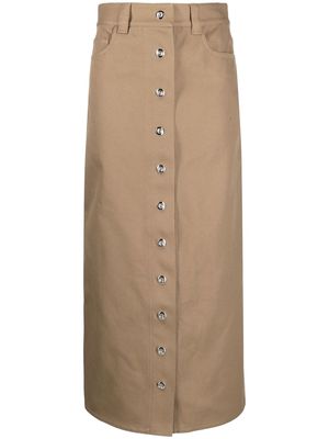 Sunnei buttoned straight skirt - Neutrals