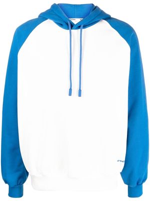 Sunnei colour-block drawstring hoodie - White