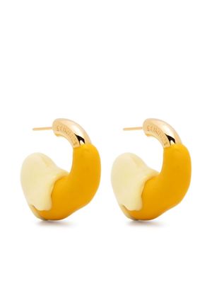 Sunnei colour-block mini hoop earrings - Yellow