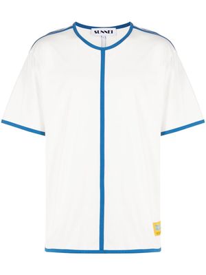 Sunnei colour-block short-sleeve cotton T-shirt - White