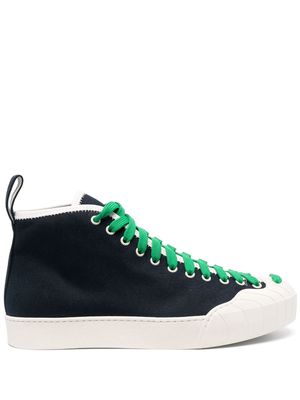 Sunnei contrast-laces high-top sneakers - Blue
