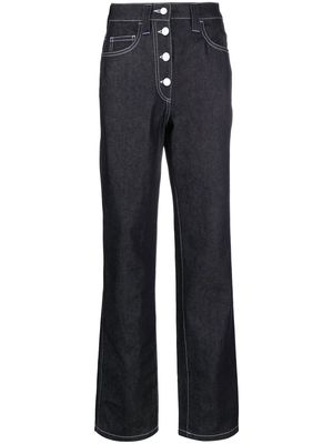 Sunnei contrast-stitch straight-leg jeans - Black
