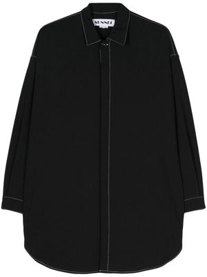 Sunnei contrast-stitching long shirt - Black