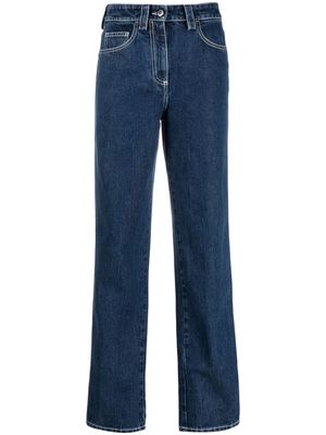 Sunnei contrast-stitching straight-leg jeans - Blue