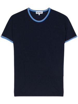 Sunnei contrasting-borders T-shirt - Blue