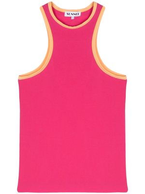 Sunnei contrasting-borders tank top - Pink