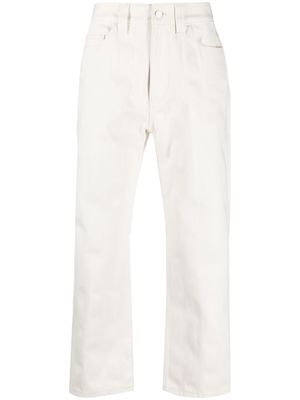 Sunnei cropped cotton trousers - Neutrals