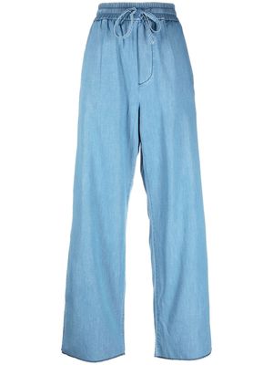Sunnei drawstring-fastening wide-leg jeans - Blue