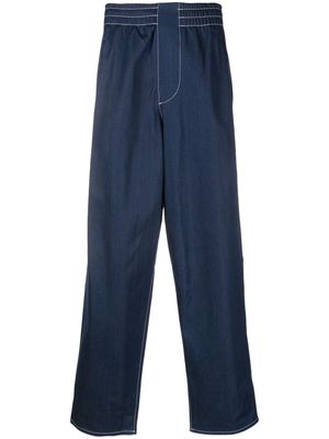 Sunnei elastic-waistband cotton jeans - Blue