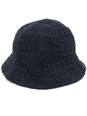 Sunnei embossed-logo bucket hat - Blue
