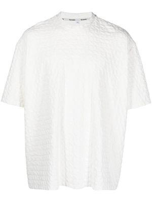 Sunnei embossed-logo print jersey T-shirt - White