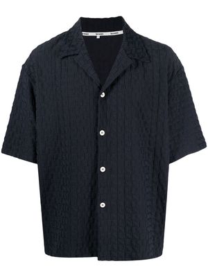 Sunnei embossed-logo short-sleeved shirt - Blue