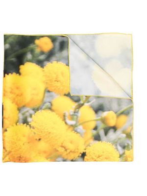 Sunnei floral-print squared scarf - Yellow