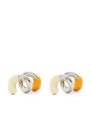 Sunnei Fusillo rubberized earrings - Silver