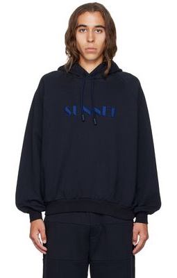 Sunnei Green Embroidered Hoodie