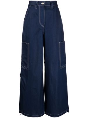 Sunnei high-rise wide-leg jeans - Blue