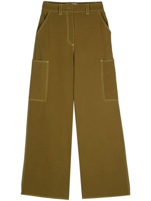 Sunnei high-waist wide-leg trousers - Green