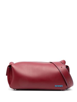 Sunnei Labauletto leather shoulder bag - Red