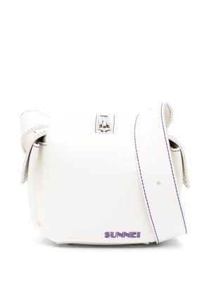 Sunnei Lacubetto leather shoulder bag - White
