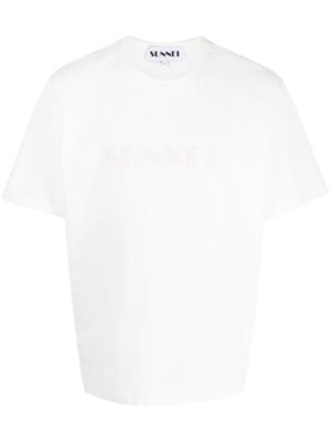 Sunnei logo-embossed organic-cotton T-shirt - White