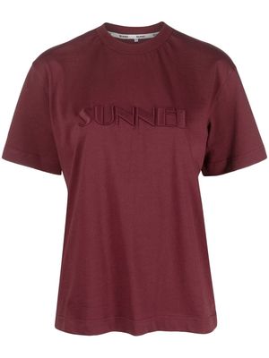 Sunnei logo-embroidered cotton T-shirt
