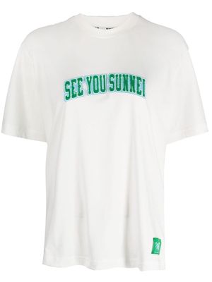 Sunnei logo-patch T-shirt - White