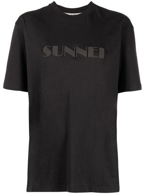Sunnei logo-print cotton T-shirt - Black