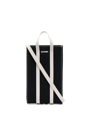 Sunnei logo-print crossbody bag - Black