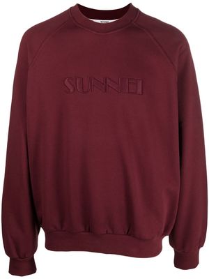 Sunnei logo-print detail sweatshirt - Red