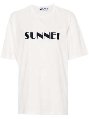 Sunnei logo-print organic cotton T-shirt - White