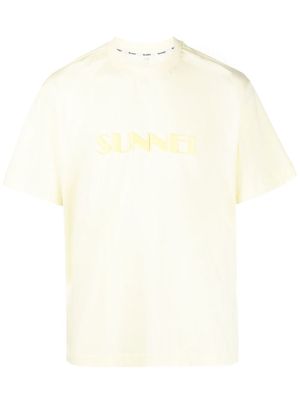 Sunnei logo-print short-sleeved T-shirt - Yellow