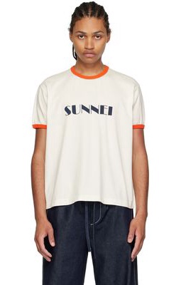 Sunnei Off-White Cotton T-Shirt