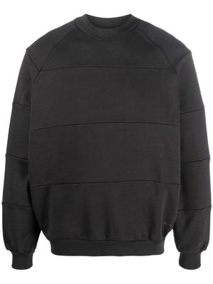 Sunnei panelled crew-neck sweatshirt - Black