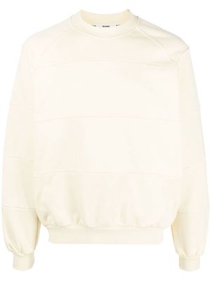 Sunnei panelled crew-neck sweatshirt - Neutrals