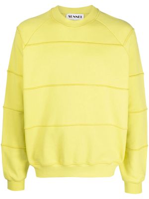 Sunnei panelled organic cotton sweatshirt - Yellow