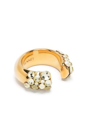 Sunnei rhinestone-embellished open-design ring - Gold