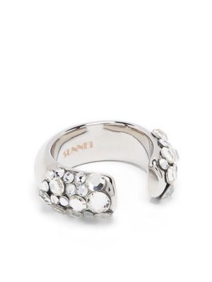 Sunnei rhinestone-embellished open-design ring - Silver