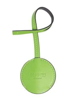 Sunnei round logo-stamp keychain - Green