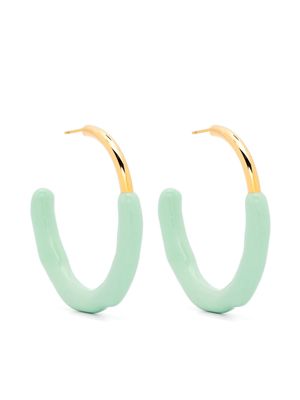 Sunnei Rubberised hoop earrings - Gold