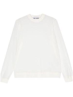 Sunnei semi-sheer fine-knit jumper - White