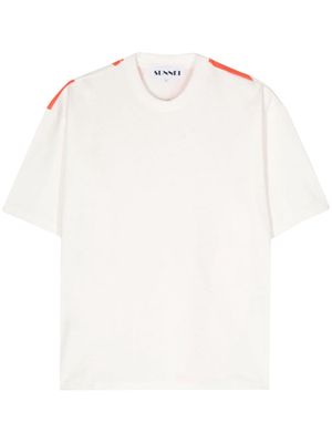 Sunnei spiral-print cotton T-shirt - Neutrals