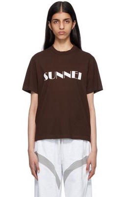 Sunnei SSENSE Exclusive Brown T-Shirt