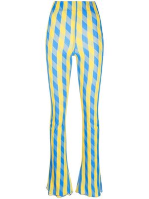 Sunnei stripe checked slim-fit trousers - Blue